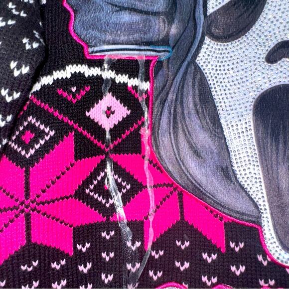 Women’s Spencer’s Ghost Face Light-up Pink Sweater with Sounds size Large *Read* - Picture 7 of 7